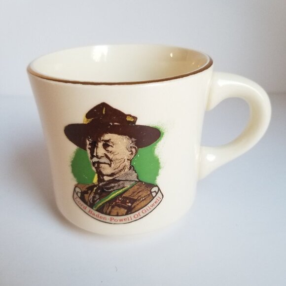 Boy Scout Mug Lord Baden-Powell of Gilwell Cub Scouts Ventures Vintage - Picture 1 of 7